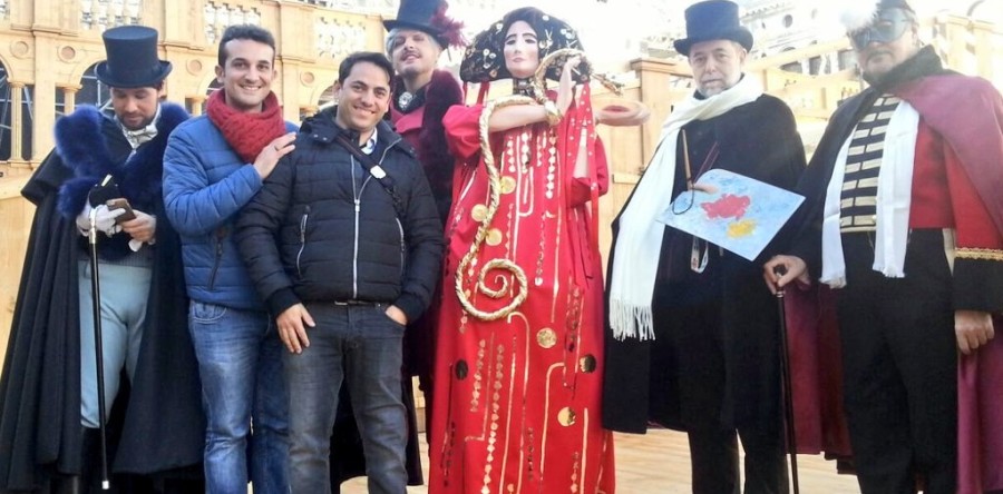 In giuria al Carnevale di Venezia.